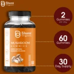 Mushroom Gummies, 2500mg Functional Mushrooms, 60 Gummies, Sugar-Free