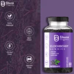 Elderberry Gummies, Immune Support with Zinc, Vitamin C, D3, 60 Count, Vegetarian