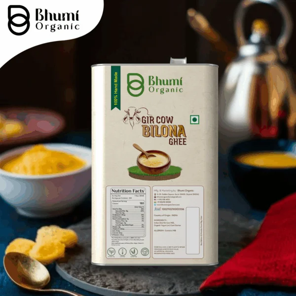 Gir Cow Bilona Ghee - Made From Curd (2 LTR )(TIN PACK)