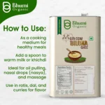Gir Cow Bilona Ghee - Made From Curd (2 LTR )(TIN PACK)
