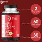 Apple Cider Vinegar Gummies, 60 Count, Dietary Supplement, Vegan, Gluten-Free