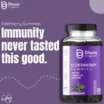 Elderberry Gummies, Immune Support with Zinc, Vitamin C, D3, 60 Count, Vegetarian