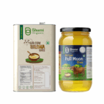 Bhumi Organic Gir Cow Bilona Ghee - Made From Curd (5 LTR)(TIN PACK) + (1 Ltr FULL MOON GIR GHEE)