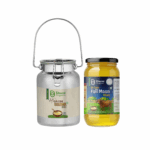 Bhumi Organic Gir Cow Bilona Ghee - Made From Curd (5 LTR)(DOLCHI) + (1 Ltr FULL MOON GIR GHEE)