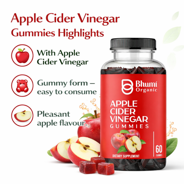 Apple Cider Vinegar Gummies | Vegan & Gluten-Free Detox Support | 60 Count