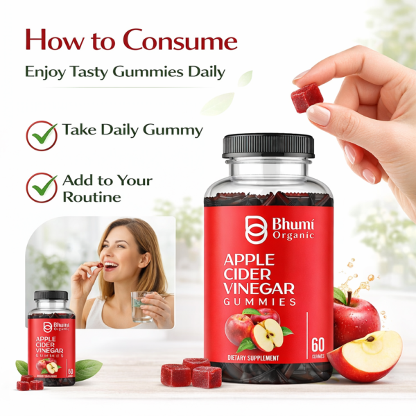 Apple Cider Vinegar Gummies | Vegan & Gluten-Free Detox Support | 60 Count