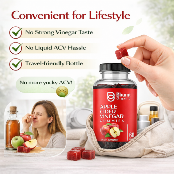 Apple Cider Vinegar Gummies | Vegan & Gluten-Free Detox Support | 60 Count