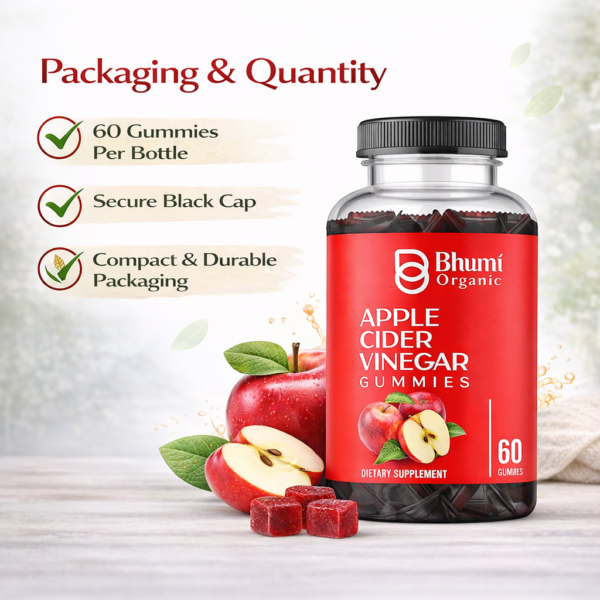 Apple Cider Vinegar Gummies | Vegan & Gluten-Free Detox Support | 60 Count
