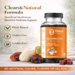 Mushroom Gummies | 2500mg Functional Mushrooms | Sugar-Free | 60 Gummies