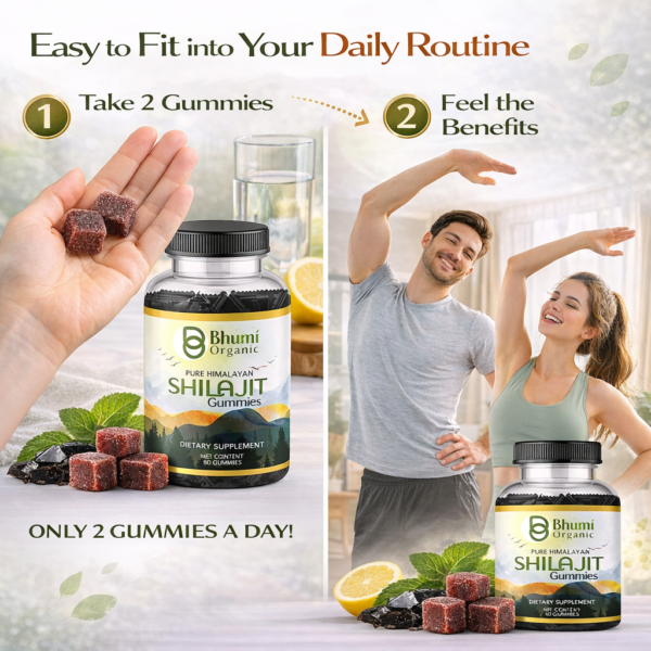 Pure Himalayan Shilajit Gummies | Fulvic Acid + Ashwagandha | Energy & Vitality | 60 Count
