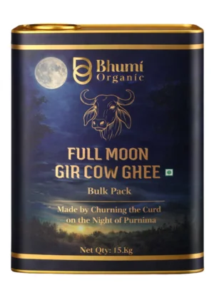 Full Moon Gir Cow A2 Bilona Ghee | Made from Curd |15 KG (TIN PACK)