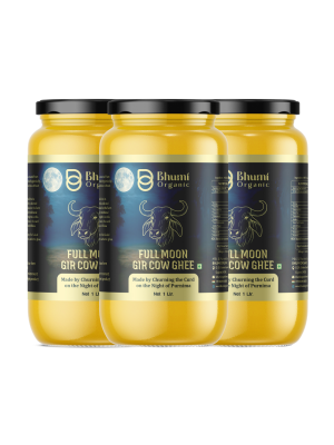 Full Moon Gir Cow A2 Bilona Ghee | 3 LTR (BIG SAVING)(GLASS JAR)