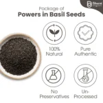 Bhumi Organic Basil Seeds 500g - Sabja Seeds | Beat the Summer Heat | High Fibre and Omega 3 | Seeds for Eating