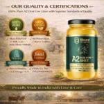 Desi Cow A2 Bilona Ghee Made from Curd | 1 LTR | Traditional Wooden Churned (12 month)