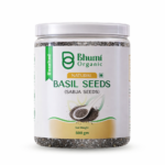 Bhumi Organic Basil Seeds (Sabja) 500g | Natural Coolant & Rich in Fiber