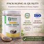Bhumi Organic Basil Seeds (Sabja) 500g | Natural Coolant & Rich in Fiber