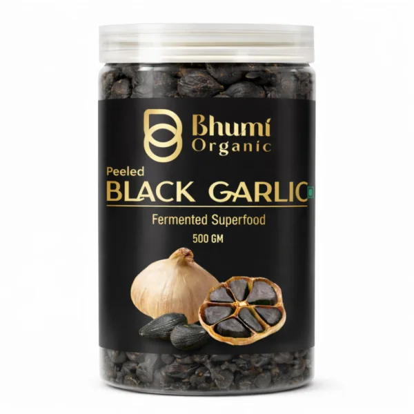 Bhumi Organic Fermented Black Garlic | 1 kg | Aged Superfood for Heart & Immunity