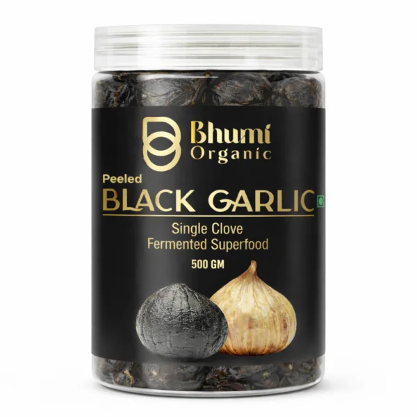 Bhumi Organic Black Garlic Fermented Single Clove | 1 kg | Aged Himalayan Superfood