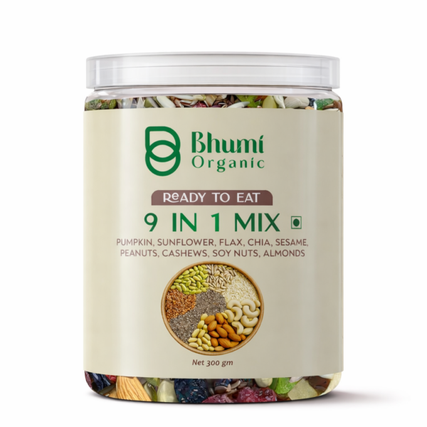 Bhumi Organic 9 in 1 Snack Mix – Nuts & Seeds Mix (300g)