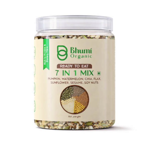 Bhumi Organic 7 in 1 Seeds Mix – Roasted Edible Seeds (300g)