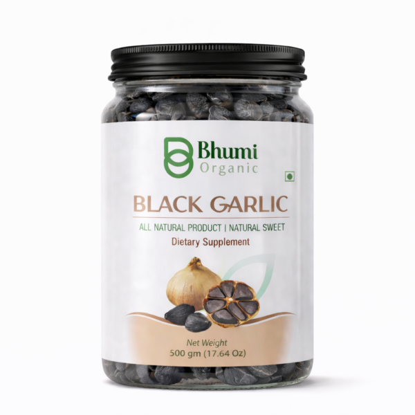Bhumi Organic Fermented Black Garlic | 500g | Aged Superfood for Heart & Immunity