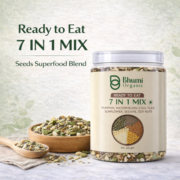 Bhumi Organic 7 in 1 Seeds Mix – Roasted Edible Seeds (300g)