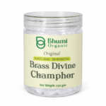 Bhumi Organic Bhimseni Camphor – 100% Pure Solid Kapur (250 g Jar)