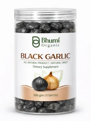 Bhumi Organic Black Garlic Fermented Single Clove | 500g | Aged Himalayan Superfood