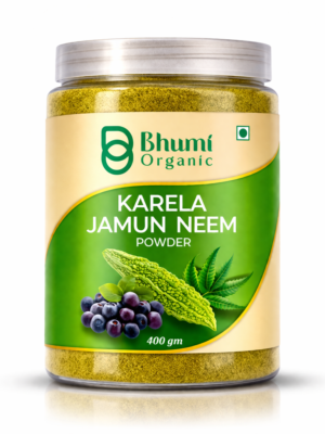 Bhumi Organic Karela Jamun Neem Powder (400 gm) (Pack of 2)