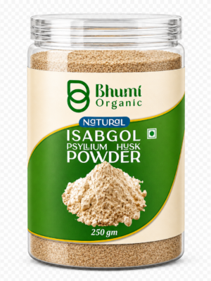 Bhumi Organic Isabgol Psyllium Whole Husk Powder - 250 gm