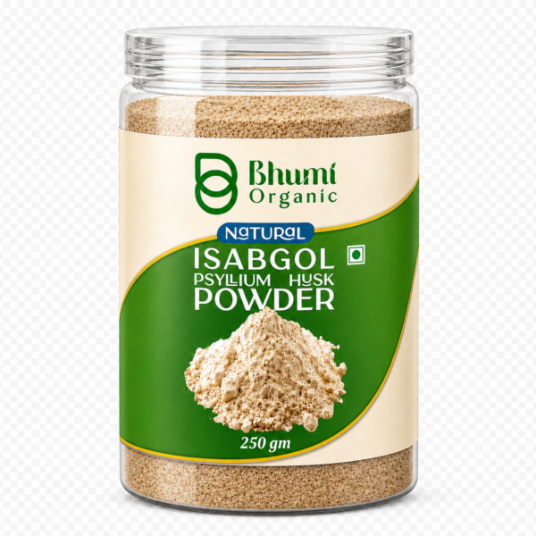 Bhumi Organic Isabgol Psyllium Whole Husk Powder - 250 gm