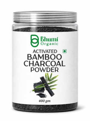 Bhumi Organic Activated Bamboo Charcoal Powder for Face, Hair & Body - 400gm
