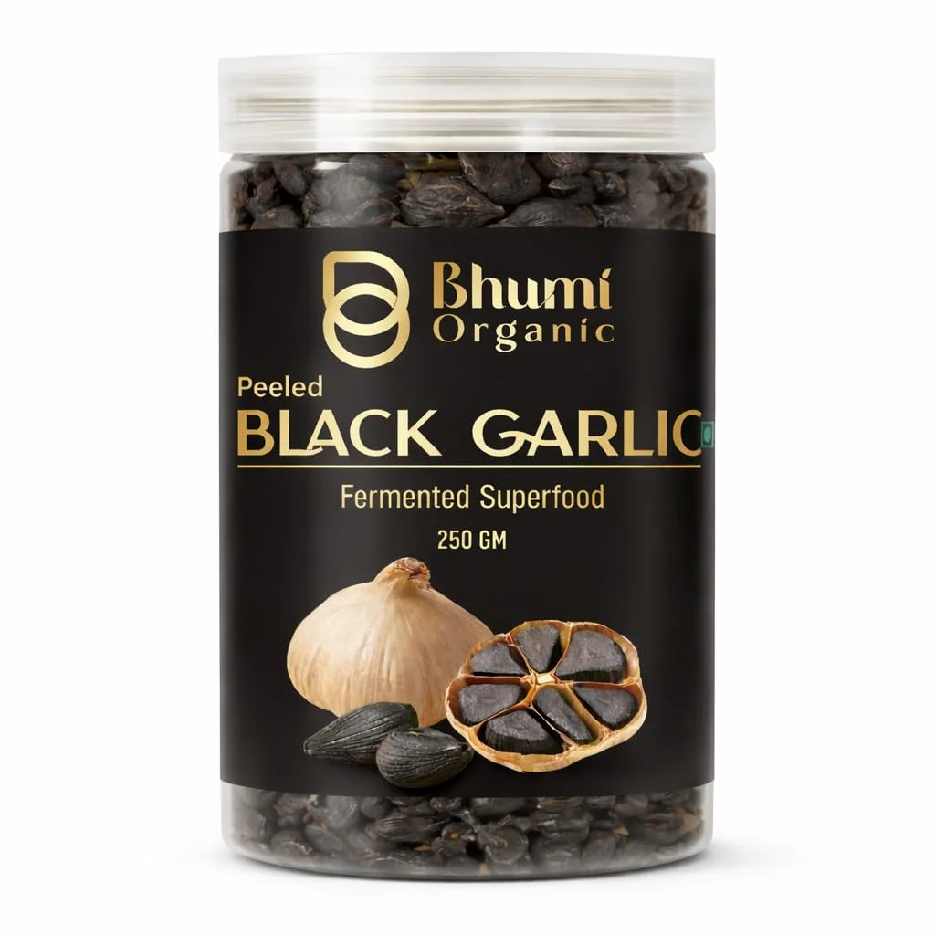 Bhumi Organic Fermented Black Garlic | 250 GM | Aged Superfood for Heart & Immunity