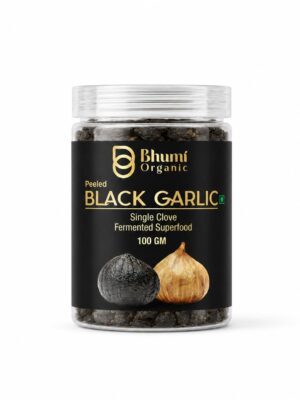 Bhumi Organic Black Garlic Fermented Single Clove | 100 GM | Aged Himalayan Superfood